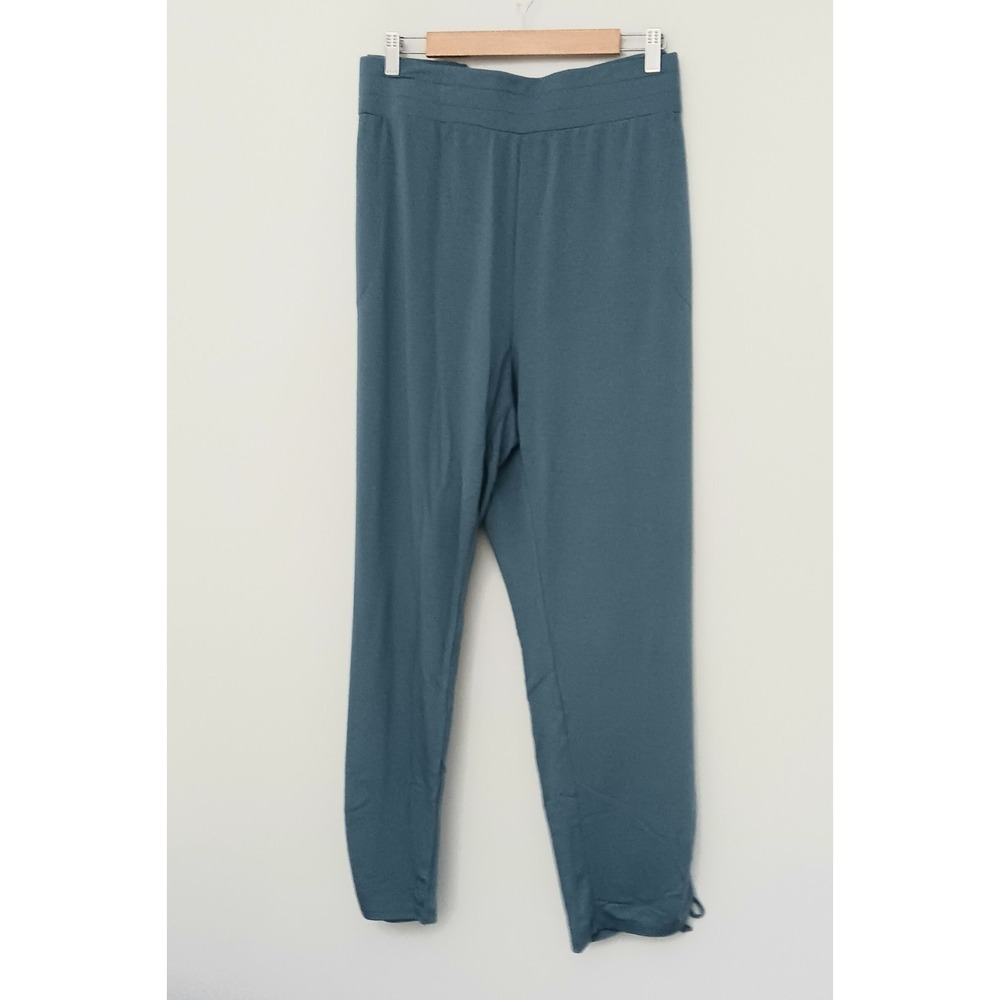 Belle by Kim Gravel Pants Women's Size 3X Change of Seasons Ankle Blue Ruched